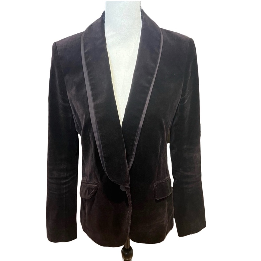 LOFT Black Velvet Blazer